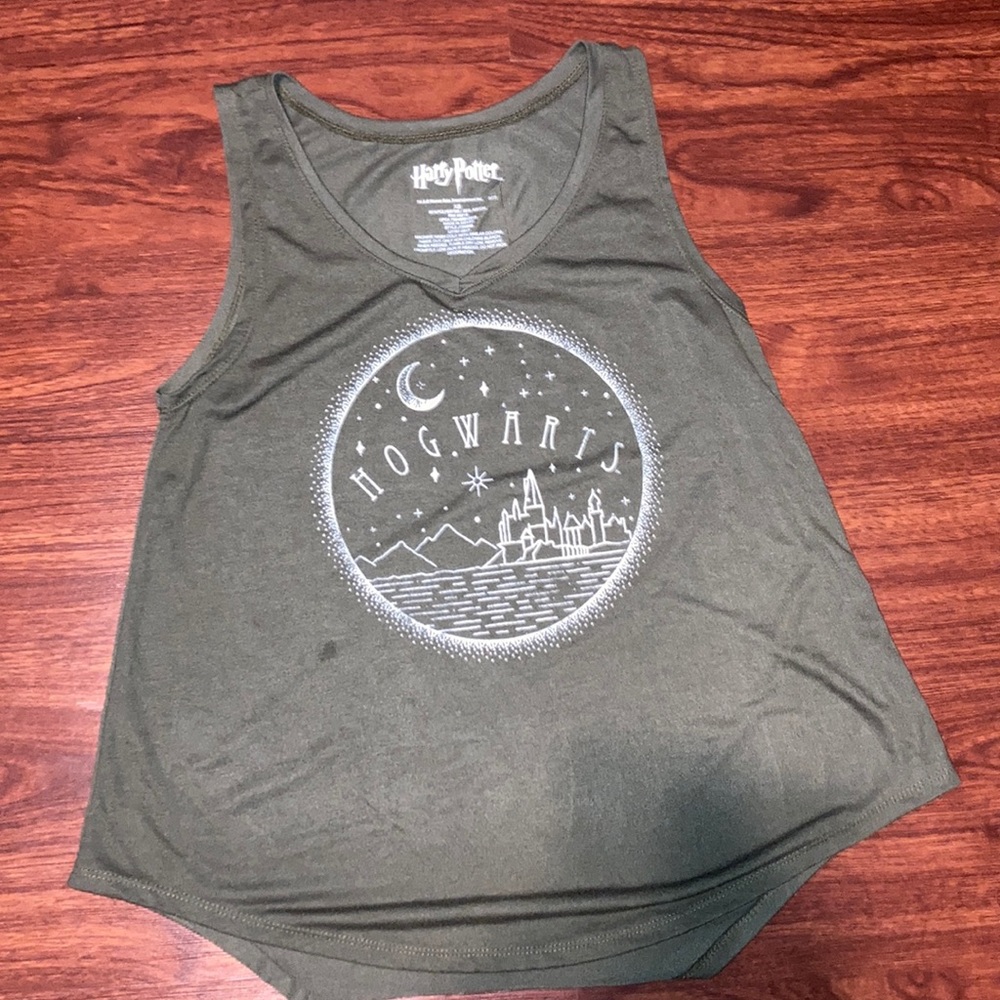 Cute Harry Potter olive green shirt